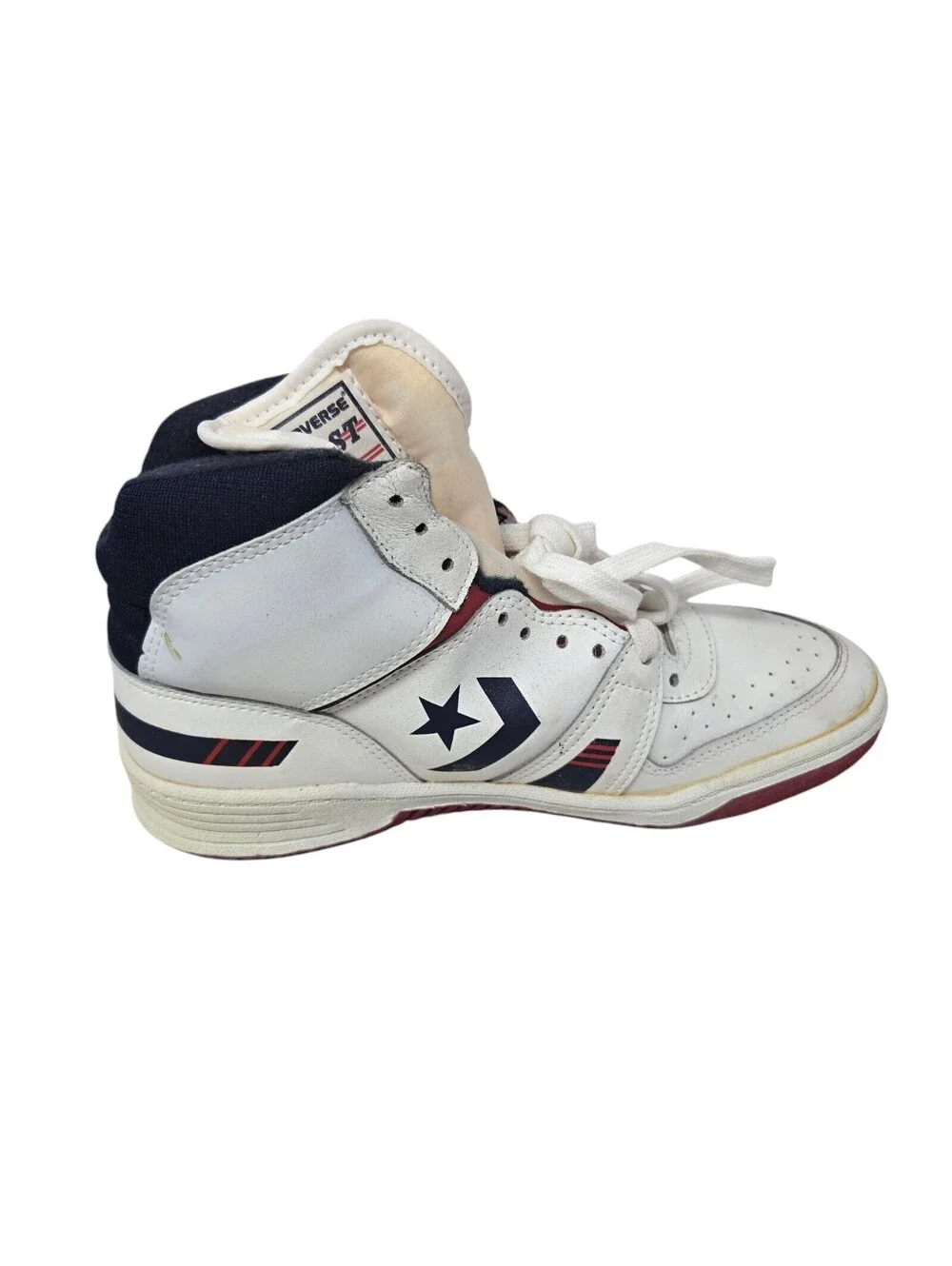 Vtg Converse Fast Break Early NBA Basketball Shoe Kids 5.5 1980s With Box USA